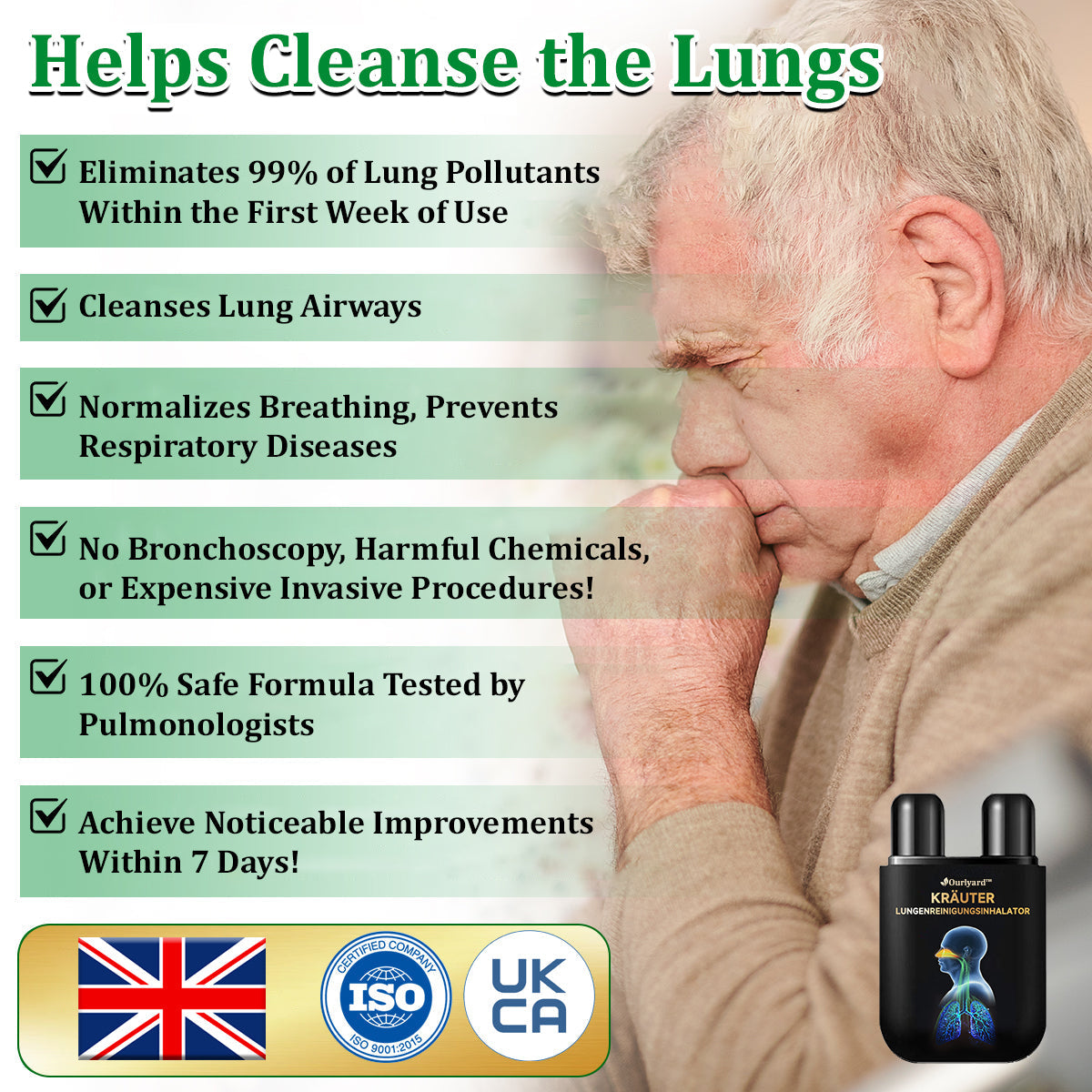 🍒✅Official Store:Ourlyard™ Herbal Lung Cleansing Inhaler 🫁MHRA Approved(💝 Cough, wheezing, shortness of breath, sputum, stuffy nose, bronchitis, bronchitis, allergy symptoms, lung discomfort💝)
